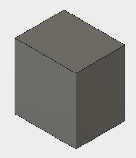 フィレットを作成するための形状を描きます。ここでは、直方体を作成しました。