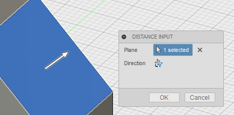 DirectionCommandInputは、コマンド・ダイアログのボタンとして表示します。そして、また、グラフィックウィンドウに、矢印を表示します。