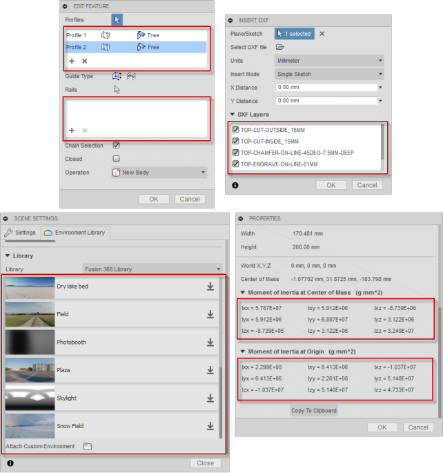 TableCommandInputは、行-列構造内で、他のコマンド入力を系統化するために用いられます。