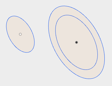 中心と半径を指定して円を作成する