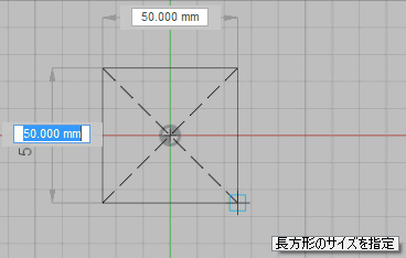 正方形を描きます。