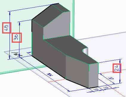 3D形状でも寸法を追加することができます。