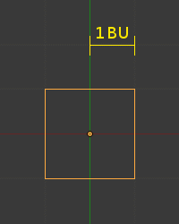 1つのBlenderの単位（デフォルトの拡大レベル）。